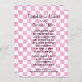 Bébée Rose En vichy Sprinkle Shower Invitation (Devant / Derrière)