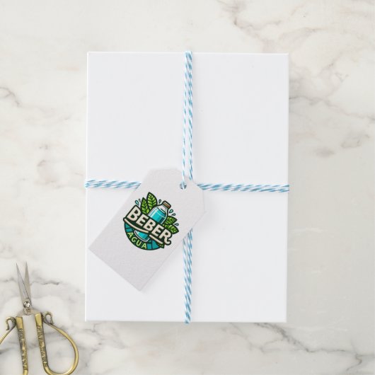 Beber agua cadeaulabel (Met Touw)