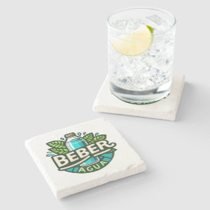 Beber agua stenen onderzetter