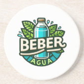 Beber agua zandsteen onderzetter (Voorkant)