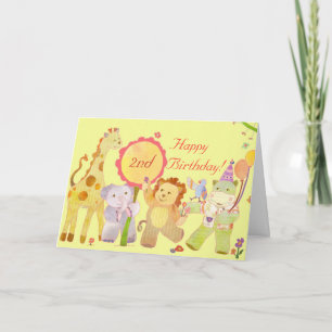 Bébés animaux : Carte d'anniversaire pour enfants