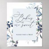 Bébés Baby shower bleuet sont doux Poster (Devant)