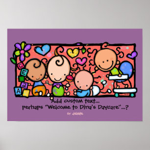 Bébés Bébés partout ! Affiche personnalisable