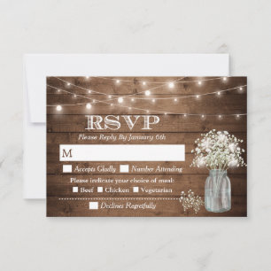 Bébé's Breath Mason Jar String Lights Repas RSVP