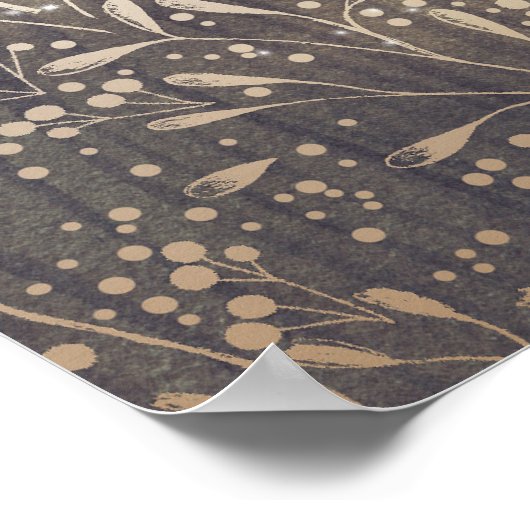 Bébé's Breath Rustic Floral Mariage Affiche de bie (Coin)