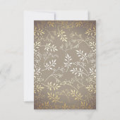 Bébé's Breath Rustic Gold Foil Mariage RSVP Cartes (Dos)