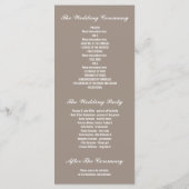 Bébé's Breath Rustic Wedding Programmes (Dos)