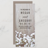 Bébé's Breath Rustic Wedding Programmes (Devant / Derrière)