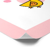 Bébés canards joueurs monogramme rose - Décoration (Coin)