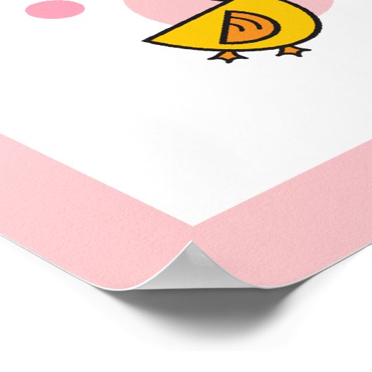 Bébés canards joueurs monogramme rose - Décoration (Coin)