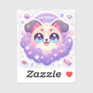 Bébés de fourrure toujours mignon Sticker de vinyl