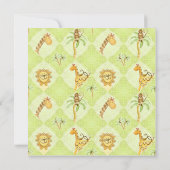 Bébés de la jungle, Baby shower garçon Invitation  (Dos)