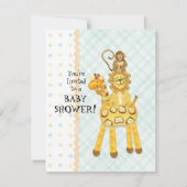 Bébés de la jungle, Baby shower garçon Invitation  (Dos)