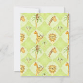 Bébés de la jungle, Baby shower garçon Invitation  (Dos)