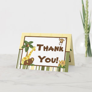 Bébés de la jungle de Cartes de remerciements plié