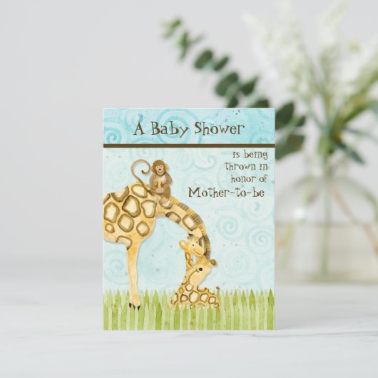 Bébés de la jungle, Invitation Baby shower de la g (Debout devant)