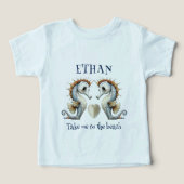 Bébés de plage hippocampes océan personnalisé (Design Recto)