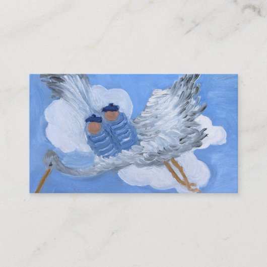 Bébés de vol et carte de visite de cigogne (Devant)