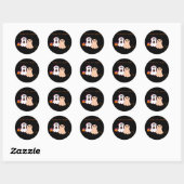 Bébés fantômes mignons avec autocollant de chat no (Feuille)