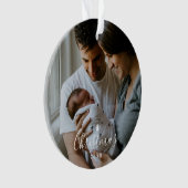 Bébé's First Christmas Custom 2-photo White Script (devant)