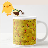 Bébés mignons de Pâques Jaunes JUMBO Mug