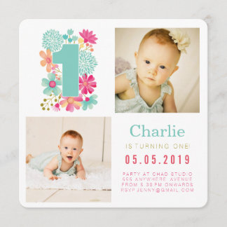 Bébés Numéro 1 1er Anniversaire Cartes photos