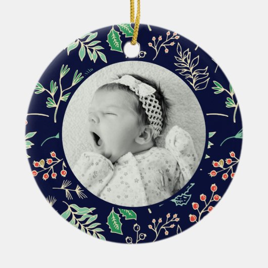 Bébés Premier Noël Ornement Motif de Noël (Devant)