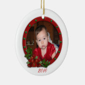 Bébés Premier ornement de Noël fleurs traditionnel (Droite)