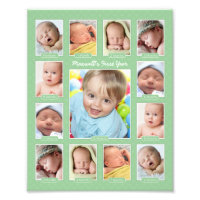 Bébés Première année Garder vert Collage photo