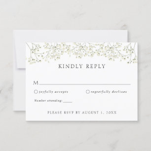 Bébé's Respiration Mariage RSVP Réponse Invitation
