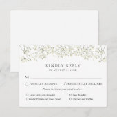 Bébé's Respiration Mariage RSVP Réponse Invitation (Devant / Derrière)