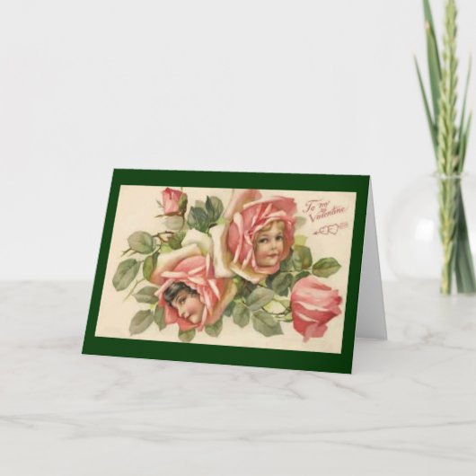 Bébés roses - Carte Valentine (Devant)