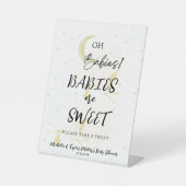 Bébés sont Baby shower doux signe de piédestal (Recto)