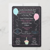 Bébés une invitation de partie d'an (Devant)