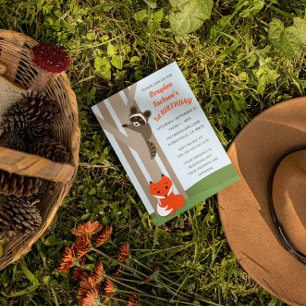 Bébés Woodland Invitation d'anniversaire