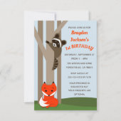 Bébés Woodland Petite invitation d'anniversaire (Devant)