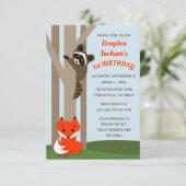 Bébés Woodland Petite invitation d'anniversaire (Debout devant)