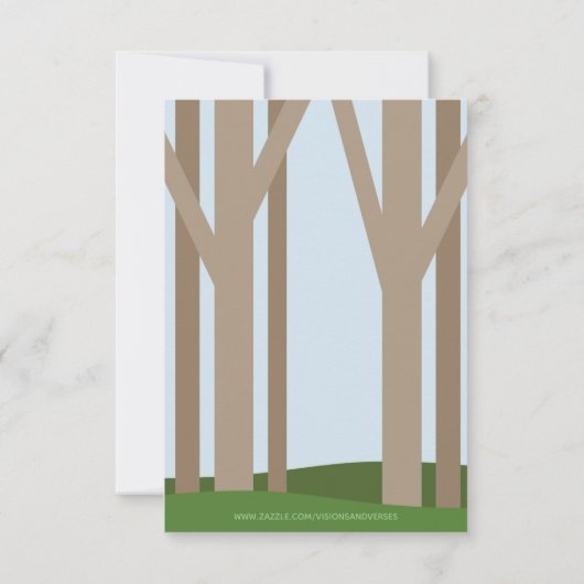 Bébés Woodland Petite invitation d'anniversaire (Dos)