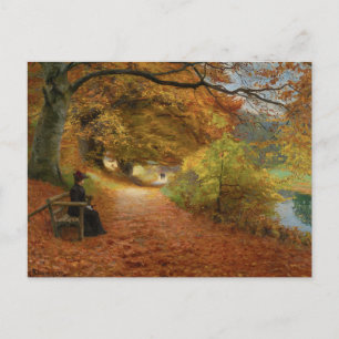 Bebost pad in de herfst Hans Andersen Brendekilde Briefkaart