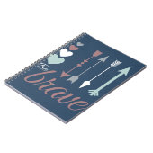 BeBrave Carnet avec flèches et coeurs (Côté gauche)