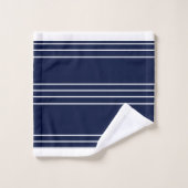 Bécasseau bleu blanc de la marine Monogramme Ba na (Gant de toilette)