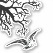 Beccaccia in volo sticker (Voorkant)