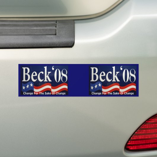 Beck '08 - WIJZIGING Bumpersticker (Op auto)