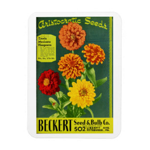  Beckert Seed & Bulb Co. Zinnia Packet Magneet
