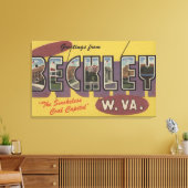 Beckley, West Virginia - Grote Letter-scènes Canvas Afdruk (Insitu (Woonkamer))