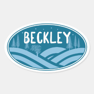 Beckley West Virginia Outdoors Ovale Sticker