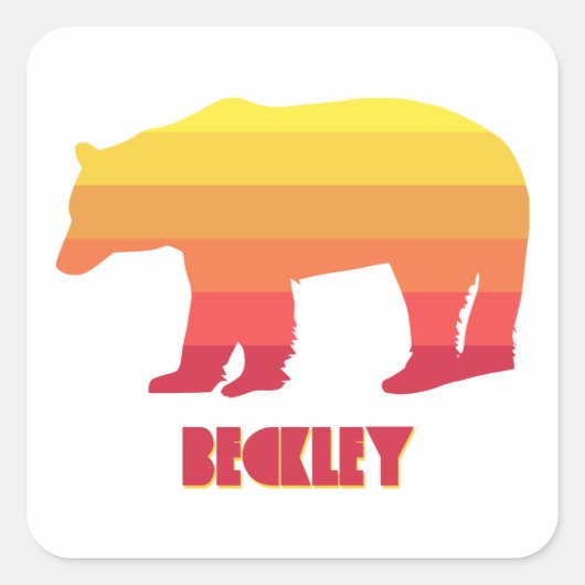 Beckley West Virginia Rainbow Beer Vierkante Sticker (Voorkant)