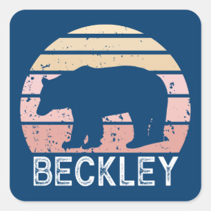 Beckley West Virginia Retro Beer Vierkante Sticker