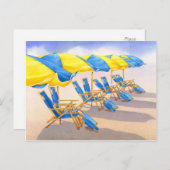 Beckoning Beachbrellas Briefkaart (Voorkant / Achterkant)