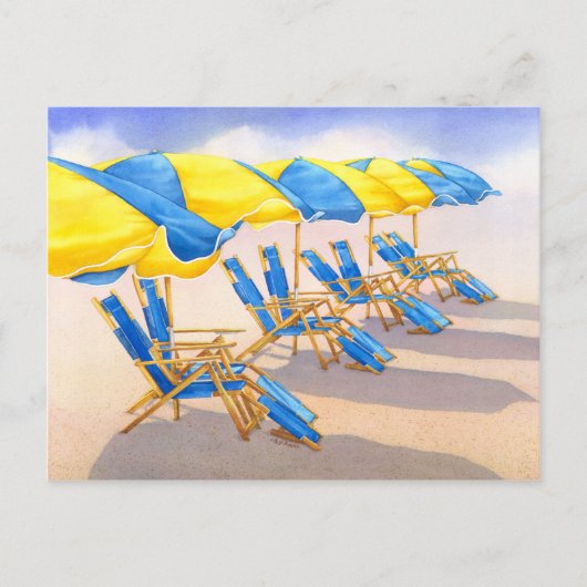 Beckoning Beachbrellas Briefkaart (Voorkant)